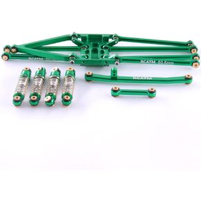 RCATM SCX24 قضيب توجيه مطور ممتص الصدمات من سبائك الألومنيوم دعم علبة تروس للإطار المحوري للسيارة 1/24 RC المتتبع (طقم أخضر) in Kuwait