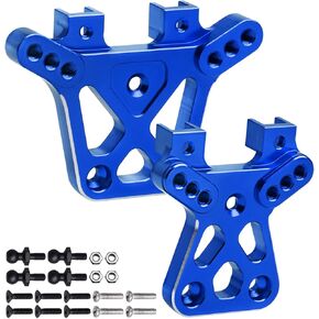 Metal Aluminum Shock Tower Front & Rear Damper Stay for 1/18 Traxxas LaTrax Teton Desert Prerunner SST, Replace Parts 7637 (Blue)
