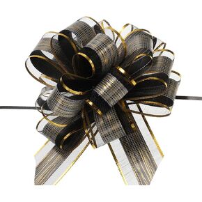 MECCANIXITY 20pcs 8 Inch Large Pull Bow Gift Wrapping Bow Ribbon Organza Pink for Wedding Baskets Presents Christmas Party