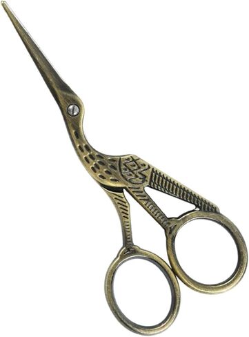 مقص تطريز أرولي ريترو ستايل 4.5 بوصة مع شفرات حادة، مقص خياطة صغير متعدد الأغراض للأعمال الفنية والإبرة، أدوات القطع للاستخدام المنزلي والحرفية وإكسسوارات الخياطة in Kuwait