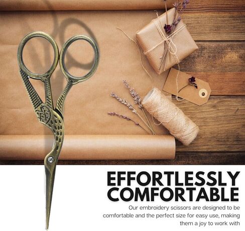 مقص تطريز أرولي ريترو ستايل 4.5 بوصة مع شفرات حادة، مقص خياطة صغير متعدد الأغراض للأعمال الفنية والإبرة، أدوات القطع للاستخدام المنزلي والحرفية وإكسسوارات الخياطة in Kuwait