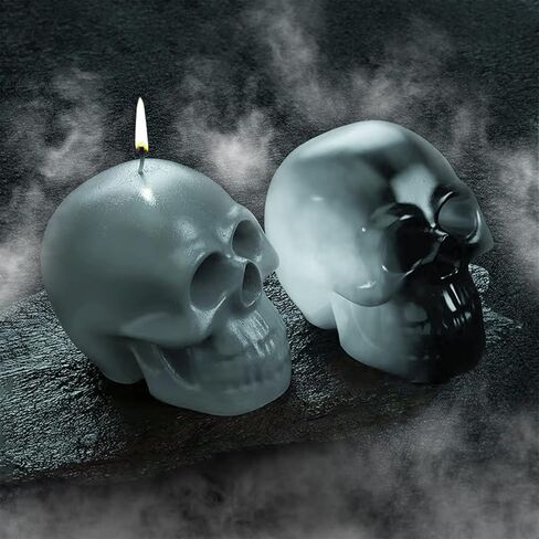 Skull Silicone Mold, 3D Skull Molds for Resin with 3PCS Small Skull Epoxy Resin Mold Easy Demolding for Candle, Soap Making, Home Decor, Outdoor, Resin Casting Art Crafts in Kuwait