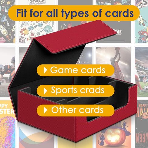 حافظة بطاقات لبطاقات التداول، صندوق تخزين البطاقات يحمل أكثر من 1800 بطاقة ذات أكمام واحدة، صناديق بطاقات قائد إغلاق مغناطيسي من جلد البولي يوريثان، حاملات بطاقات سحرية مناسبة لبطاقات الألعاب والبطاقات الرياضية (أسود وأخضر) in Kuwait