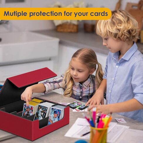 حافظة بطاقات لبطاقات التداول، صندوق تخزين البطاقات يحمل أكثر من 1800 بطاقة ذات أكمام واحدة، صناديق بطاقات قائد إغلاق مغناطيسي من جلد البولي يوريثان، حاملات بطاقات سحرية مناسبة لبطاقات الألعاب والبطاقات الرياضية (أسود وأخضر) in Kuwait