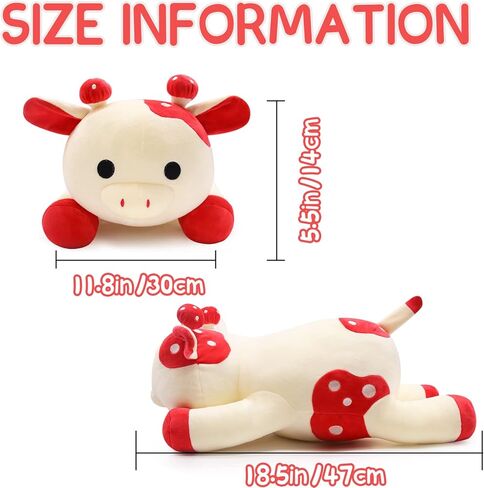 kophinye 11 بوصة وسادة القط الفطر، لطيف القط الفطر القطيفة الفطر القطيفة، لعبة القط الفطر الفطر للأطفال، عيد الميلاد، عيد الهالوين، عيد الميلاد، ديكور المنزل in Kuwait