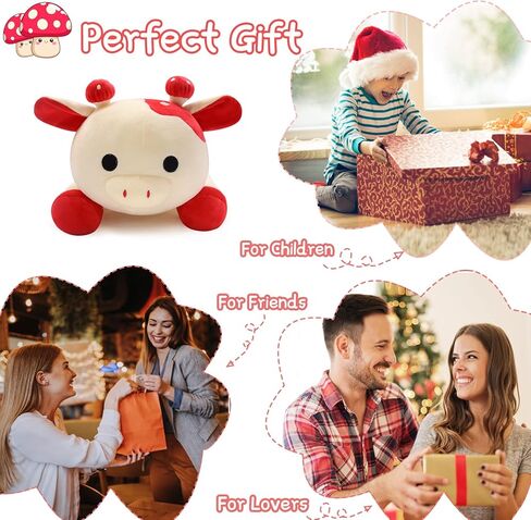 kophinye 11 بوصة وسادة القط الفطر، لطيف القط الفطر القطيفة الفطر القطيفة، لعبة القط الفطر الفطر للأطفال، عيد الميلاد، عيد الهالوين، عيد الميلاد، ديكور المنزل in Kuwait