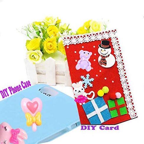 40 pcs Slime Charms Mix Lot 3D Candy Flower Bow Crown Fruit Animal Resin Flatback Slime Bead Button Supply for DIY Scrapbooking Embellishment, Phonecover Hair Clip Jewelry Craft Accessory in Kuwait