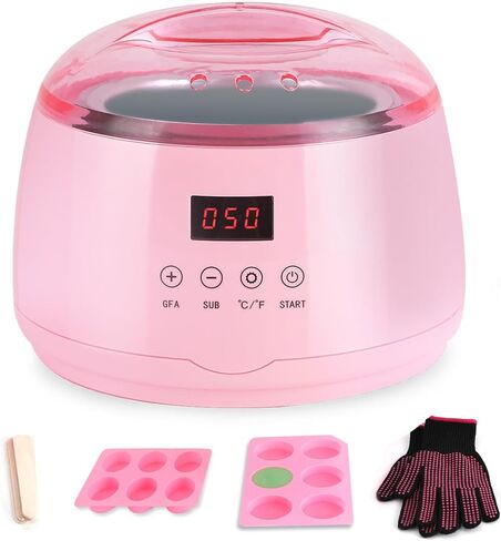 لوازم صنع الصابون، اداة اذابة قاعدة الصابون، مجموعة صنع الصابون بنفسك، مجموعة صنع الصابون مع اداة اذابة ثابتة للتحكم في درجة الحرارة، قالب سيليكون للبالغين والمبتدئين in Kuwait