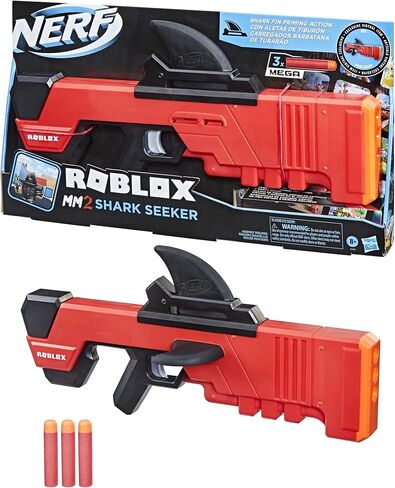 Nerf Roblox MM2 Shark Seeker Dart Blaster Shark Fin Action 3 Mega Darts Code to Activate Virtual in-Game Item F2489EU4 in Saudi Arabia