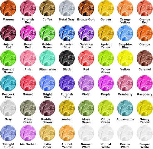 Metallic Alcohol Ink Set - 20 Metal Colors, Concentrated Alcohol-Based Ink, Epoxy Resin Paint Dye for Resin Coasters, Acrylic Painting, Tumbler Making,10 ml Each in Kuwait