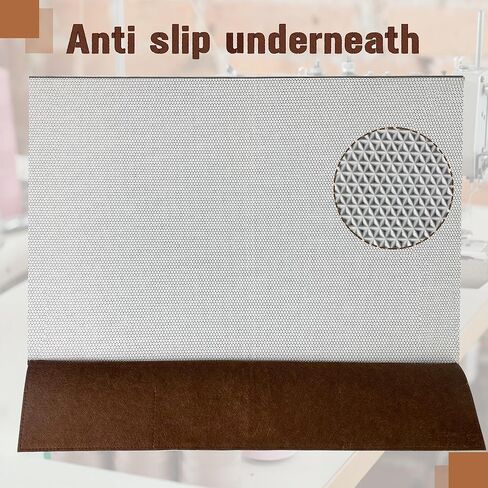 حصيرة Savina كاتم الصوت لآلات الخياطة - وسادة لباد لتقليل الاهتزازات ومنع الحركة والانزلاق - حصيرة تقليل ضوضاء الطاولة مع جيوب - ملحقات أدوات الخياطة (حصيرة طاولة من اللباد) in Kuwait