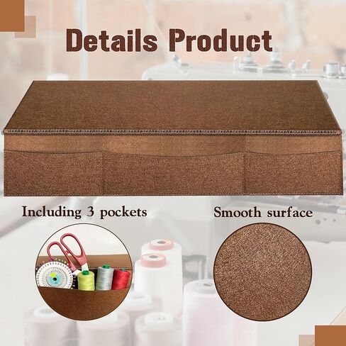 حصيرة Savina كاتم الصوت لآلات الخياطة - وسادة لباد لتقليل الاهتزازات ومنع الحركة والانزلاق - حصيرة تقليل ضوضاء الطاولة مع جيوب - ملحقات أدوات الخياطة (حصيرة طاولة من اللباد) in Kuwait