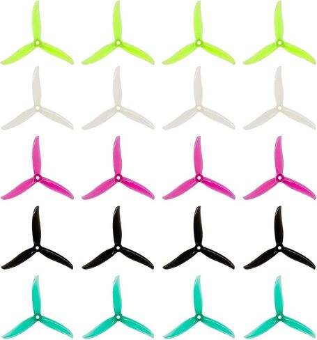 GEMFAN Sbang 4934 4.9 inch 4.9X3.4X3 3-Blade PC Propeller CW CCW for FPV Freestyle 5inch RC FPV Quadcopter Drone 20 Pcs 10CW 10CCW in Saudi Arabia
