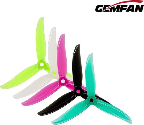 GEMFAN Sbang 4934 4.9 inch 4.9X3.4X3 3-Blade PC Propeller CW CCW for FPV Freestyle 5inch RC FPV Quadcopter Drone 20 Pcs 10CW 10CCW in Saudi Arabia