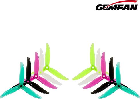 GEMFAN Sbang 4934 4.9 inch 4.9X3.4X3 3-Blade PC Propeller CW CCW for FPV Freestyle 5inch RC FPV Quadcopter Drone 20 Pcs 10CW 10CCW in Saudi Arabia
