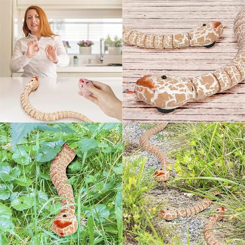 لعبة ثعبان Ufurty Rely2016 واقعية للتحكم عن بعد RC ثعبان محاكاة سريعة الحركة وهمية أفعى الجرسية لعبة روبوتية تعمل بالبطارية وحدة تحكم بيض الثعبان USB قابلة لإعادة الشحن لعبة خدعة مخيفة للأطفال in Kuwait