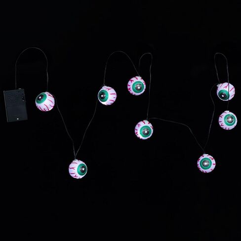 HollyHOME Halloween مقلة العين الديكور الصوت المنشط مقل العيون مخيف مع أضواء LED وصوت زاحف لوازم حفلات الهالوين 72 بوصة in Kuwait