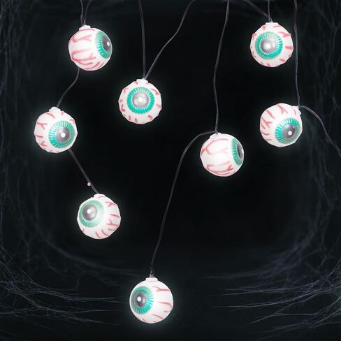 HollyHOME Halloween مقلة العين الديكور الصوت المنشط مقل العيون مخيف مع أضواء LED وصوت زاحف لوازم حفلات الهالوين 72 بوصة in Kuwait