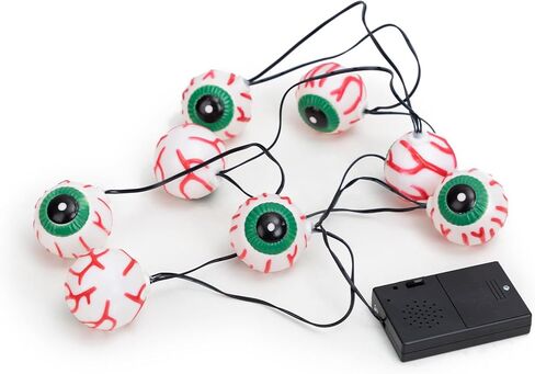 HollyHOME Halloween مقلة العين الديكور الصوت المنشط مقل العيون مخيف مع أضواء LED وصوت زاحف لوازم حفلات الهالوين 72 بوصة in Kuwait