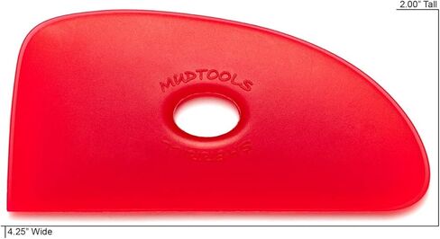 Mudtools Polymer Rib Red Size 4 Very Soft - Triple Radius - Ceramics, Pottery, Clay - R4 in Saudi Arabia