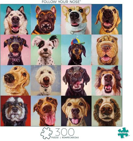 Buffalo Games - Follow Your Nose - 300 Large Piece Jigsaw Puzzle Multicolor, 18"L X 18"W in Saudi Arabia