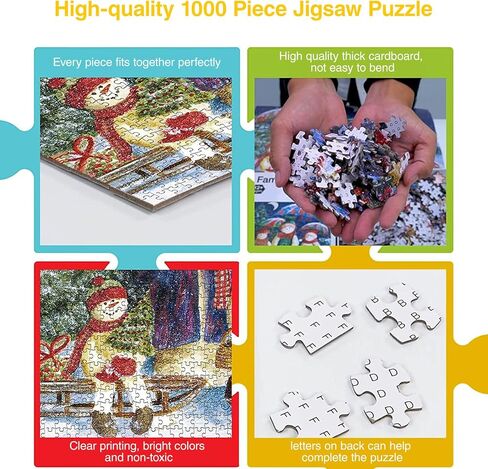 Jigsaw Puzzles 1000 Pieces for Adults - Paris Jigsaw Puzzle with Letters on Back - Premium Cardboard Perfect Interlocking Clear Printing（28×20In） in Saudi Arabia