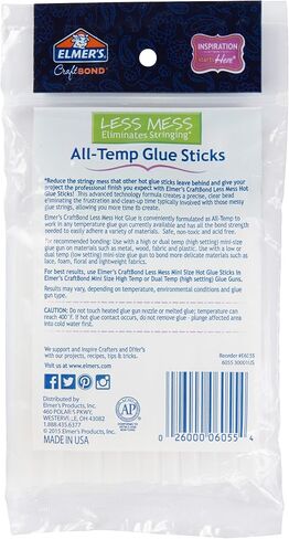 عصي لاصقة صغيرة من Elmers/X-Acto Elmer's CraftBond(R) All Temp Less Mess Mini Stick. 68.58 × 10.16 سم 24/العبوة، أخرى، متعددة الألوان، 3.9 × 9.62 × 13.43 سم in Kuwait