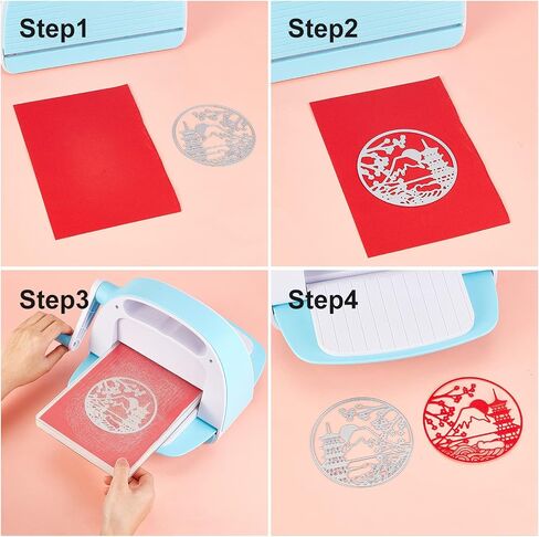 ORIGACH 4 قطع شرقية يابانية الجيشا الصينية البيضاء كرين قطع الشاشة يموت النقش الإستنسل قالب القالب DIY سكرابوكينغ بطاقة صنع in Saudi Arabia
