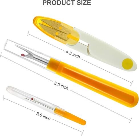مجموعة ادوات ازالة الخيوط والخيوط من قطعتين، اداة ازالة خيوط الخياطة الحادة مع مقابض مريحة لاعمال الابر وخياطة الملابس in Kuwait