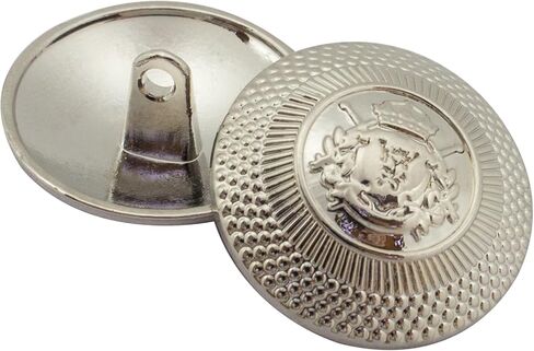 اف اند جي مجموعة ازرار بليزر معدنية فضية لامعة عالية الجودة من 14 قطعة مقاس 15 ملم 23 ملم للبليزر والبدلات والمعاطف الرياضية والزي الرسمي والجاكيتات in Kuwait