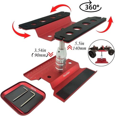 Aluminum RC Car Repair Work Stand Repair Tool Set 360 Degree Rotation and 610PCS RC Screws Kit for 1/8 1/10 1/12 1/16 1/18 RC Car Truck Scale Crawler (RC Work Stand+ RC Screws Kit) in Saudi Arabia