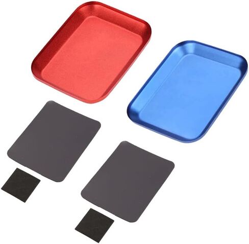 LinsyRC 2pcs RC Repair Tool Screws Disk Alloy Screw Tray with Magnetic Pad for RC Model Car Helicopters Airplanes in Saudi Arabia