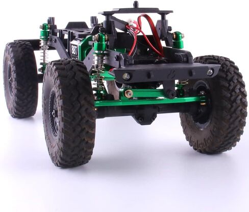 RCATM SCX24 قضيب توجيه مطور ممتص الصدمات من سبائك الألومنيوم دعم علبة تروس للإطار المحوري للسيارة 1/24 RC المتتبع (طقم أخضر) in Kuwait