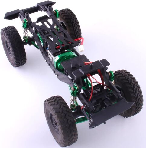 RCATM SCX24 قضيب توجيه مطور ممتص الصدمات من سبائك الألومنيوم دعم علبة تروس للإطار المحوري للسيارة 1/24 RC المتتبع (طقم أخضر) in Kuwait