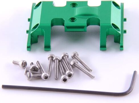 RCATM SCX24 قضيب توجيه مطور ممتص الصدمات من سبائك الألومنيوم دعم علبة تروس للإطار المحوري للسيارة 1/24 RC المتتبع (طقم أخضر) in Kuwait