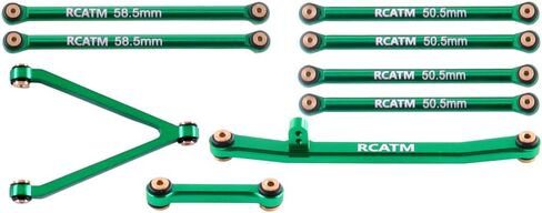 RCATM SCX24 قضيب توجيه مطور ممتص الصدمات من سبائك الألومنيوم دعم علبة تروس للإطار المحوري للسيارة 1/24 RC المتتبع (طقم أخضر) in Kuwait