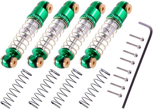 RCATM SCX24 قضيب توجيه مطور ممتص الصدمات من سبائك الألومنيوم دعم علبة تروس للإطار المحوري للسيارة 1/24 RC المتتبع (طقم أخضر) in Kuwait