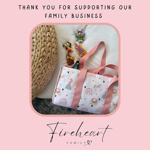 Fireheart Family Carrying Case Compatible with Toniebox | Nylon Carrying Case | Waterproof Storage for Tonies Box, Tonie Figures, Headphones | 11.5 in. x 5.5 in. x 5.5 in. | Easy for Travel in Saudi Arabia