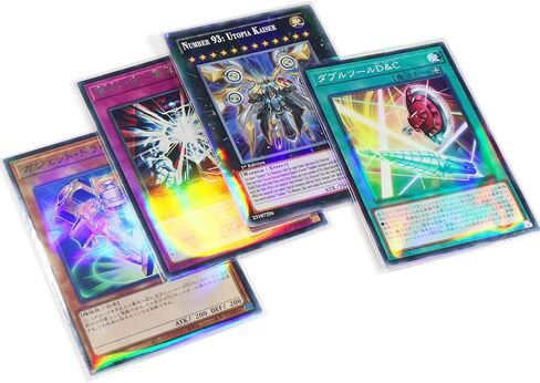 100 قطعة من أكمام البطاقات ثلاثية الأبعاد تناسب تمامًا واقي بطاقة ygo مقاس ياباني بأكمام صغيرة (61 × 88 مم، قوس قزح) in Kuwait