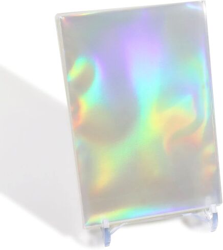 100 قطعة من أكمام البطاقات ثلاثية الأبعاد تناسب تمامًا واقي بطاقة ygo مقاس ياباني بأكمام صغيرة (61 × 88 مم، قوس قزح) in Kuwait