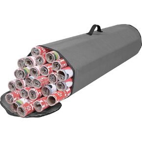 Primode Wrapping Paper Storage Bag | Wrapping Paper Organizer Under Bed for Storing Multiple Rolls of Gift Wrap, 40" Length Container Constructed of Durable 600D Oxford Material (Green)