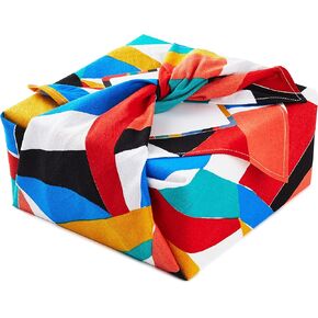 Hallmark Reusable Fabric Gift Wrap (1 Sheet: 26" x 26", Black and White Dots and Stripes) for Birthdays, Mother's Day, Weddings, Engagements, Graduations and More in Saudi Arabia