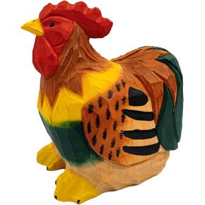 ARSTRIA اليدوية الديك الخنزير البنك المال البنك صندوق توفير المال الملونة خشبية سطح المكتب زخرفة وعاء توفير التماثيل تحصيل للطلاب هدية لغرفة المعيشة 5.9 بوصة عالية in Kuwait