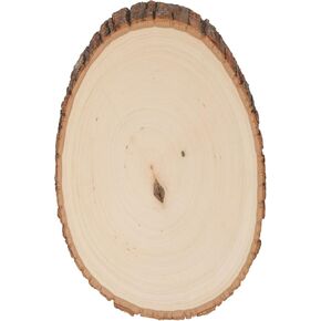 Walnut Hollow Basswood Round, Medium 7-9" Wide with Live Edge Wood (Pack of 6) - for Wood Burning, Home Décor, and Rustic Weddings