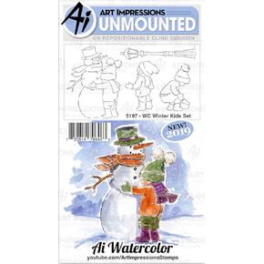 طقم طوابع مطاطية من آرت إيمبريشنز - بتصميم يُجسِّد ختام حمام شتاء in Kuwait