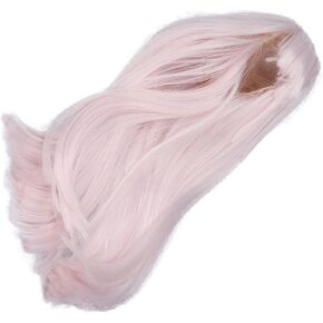 1/3 BJD Doll Wig, Long Straight Doll Wig Hair Replacement Hime Cut Soft Thick High Smothness 8 to 9 Inch (Black) in Saudi Arabia