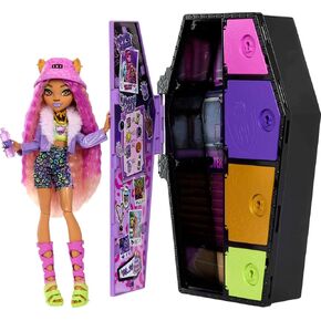 Monster High Doll and Fashion Set, Clawdeen Wolf with Dress-Up Locker and 19+ Surprises, Skulltimate Secrets in Saudi Arabia