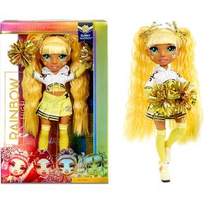 Rainbow High Cheer Sunny Madison – Yellow Cheerleader Fashion Doll with Pom Poms and Doll Accessories, Great Gift for Kids 6-12 Years Old in Kuwait