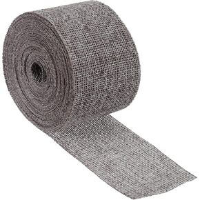 PATIKIL 2 Inch Wide 11 Yards Burlap Fabric Ribbon, Jute Crafts Roll Wrapping for Party Home DIY Wrapping Decoration Black in Kuwait