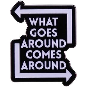 ما يدور يأتي حول دبوس المينا دبابيس التلبيب الحروف شارات التلبيب دبابيس للأصدقاء على ظهره ملابس اقتباس دبوس معدني بروش مجوهرات هدية ديكور ذاتي الصنع in Kuwait